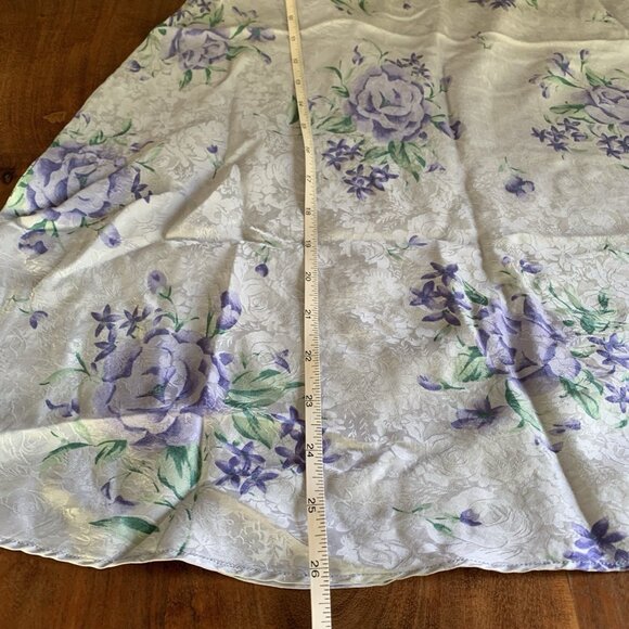 August Silk Womens Vintage Y2K Slip Dress Sz Medium Blue Floral Cottagecore Boho - Picture 7 of 14